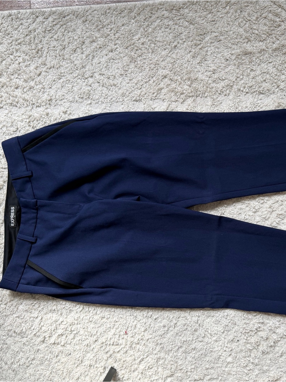 Express Women's Navy Straight-Leg Dress Pants